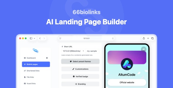 We install, brand and customize 66biolinks in 48 hours.