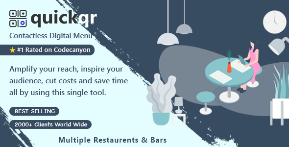 We install, brand and customize Digital QR Code Restaurant Menu Maker & Conta in 48 hours.