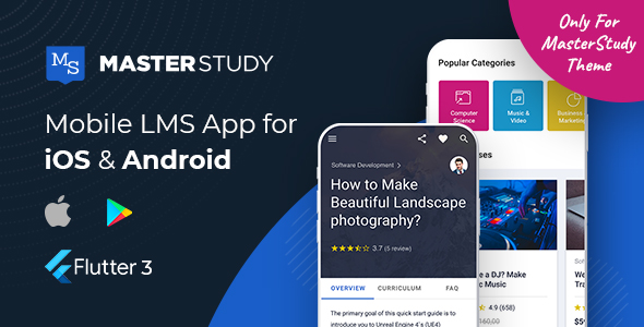 We install, brand and customize MasterStudy LMS Mobile App in 48 hours.