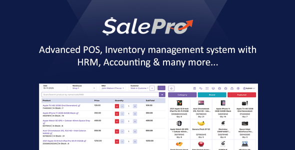 We install, brand and customize SalePro complete ERP with POS, Inventory Mana in 48 hours.
